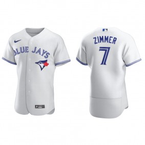 Men's Toronto Blue Jays Bradley Zimmer White Authentic Home Jersey