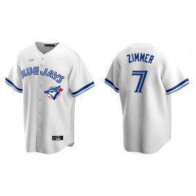 Men's Toronto Blue Jays Bradley Zimmer White Cooperstown Collection Home Jersey