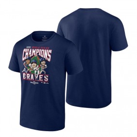 Men's Atlanta Braves Navy 2021 World Series Champions Franchise Guys T-Shirt