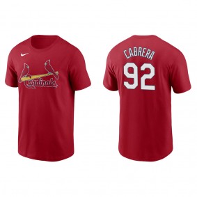 Men's Genesis Cabrera St. Louis Cardinals Red Name & Number T-Shirt