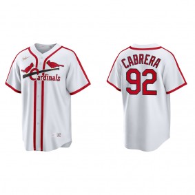 Men's Genesis Cabrera St. Louis Cardinals White Cooperstown Collection Home Jersey