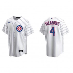 Men's Nelson Velazquez Chicago Cubs White Replica Home Jersey