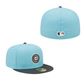 Men's Chicago Cubs New Era Light Blue Charcoal Two-Tone Color Pack 59FIFTY Fitted Hat