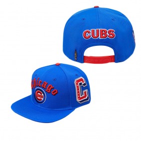 Men's Chicago Cubs Pro Standard Royal 2016 World Series Old English Snapback Hat