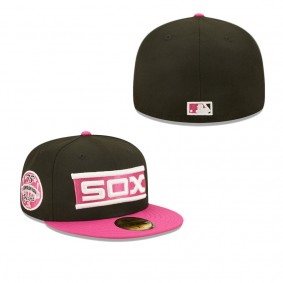 Men's Chicago White Sox Black Pink Comiskey Park 75th Anniversary Passion 59FIFTY Fitted Hat