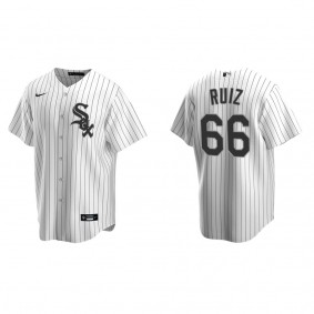 Men's Jose Ruiz Chicago White Sox White Replica Home Jersey