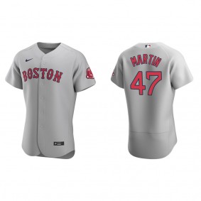 Men's Boston Red Sox Chris Martin Gray Authentic Road Jersey