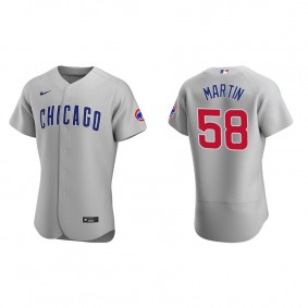 Men's Chicago Cubs Chris Martin Gray Authentic Road Jersey