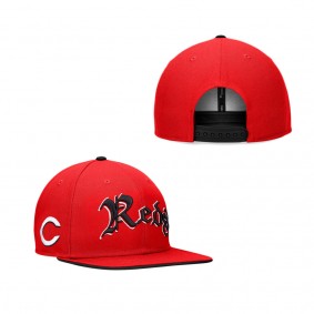 Men's Cincinnati Reds Fanatics Branded Red Iconic Old English Snapback Hat