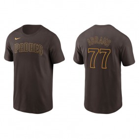 Men's San Diego Padres CJ Abrams Brown Name & Number Nike T-Shirt