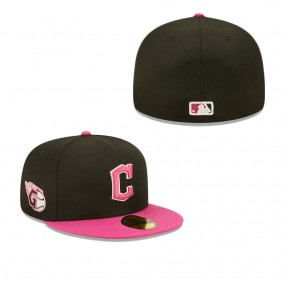 Men's Cleveland Guardians Black Pink Passion 59FIFTY Fitted Hat