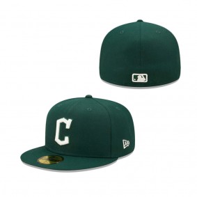 Men's Cleveland Guardians Green White 59FIFTY Fitted Hat