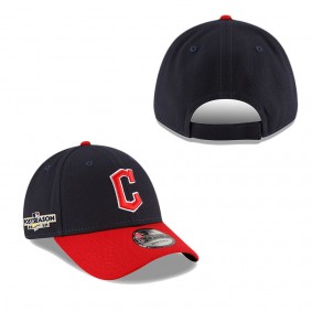 Men's Cleveland Guardians Navy Red 2022 Postseason Side Patch 9FORTY Adjustable Hat