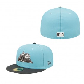 Men's Colorado Rockies New Era Light Blue Charcoal Two-Tone Color Pack 59FIFTY Fitted Hat