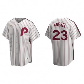 Men's Philadelphia Phillies Corey Knebel White Cooperstown Collection Home Jersey