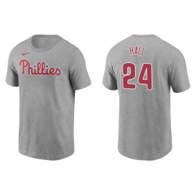 Men's Darick Hall Philadelphia Phillies Gray Name & Number T-Shirt
