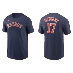 Men's David Hensley Houston Astros Navy Name & Number T-Shirt