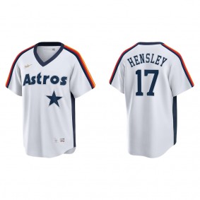 Men's David Hensley Houston Astros White Cooperstown Collection Jersey