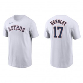 Men's David Hensley Houston Astros White Name & Number T-Shirt