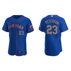 Men's New York Mets David Peterson Royal Authentic Jersey