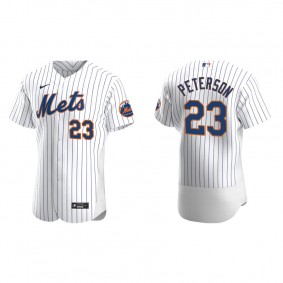 Men's New York Mets David Peterson White Authentic Home Jersey