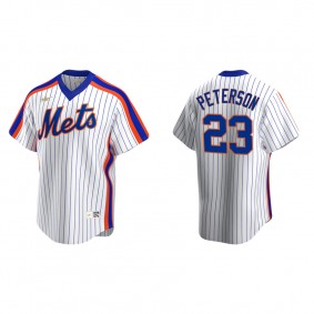 Men's New York Mets David Peterson White Cooperstown Collection Home Jersey