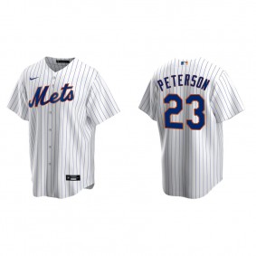 Men's New York Mets David Peterson White Replica Home Jersey
