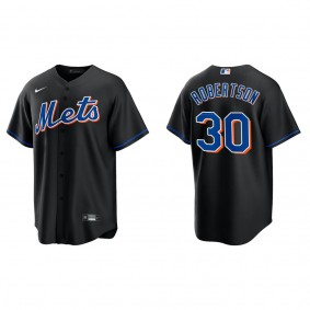 Men's New York Mets David Robertson Black Replica Alternate Jersey