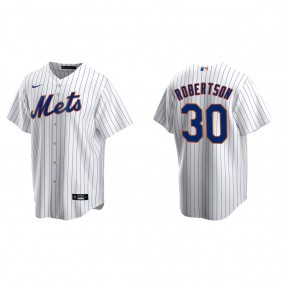 Men's New York Mets David Robertson White Replica Home Jersey