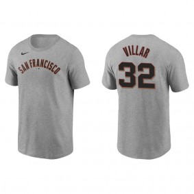 Men's David Villar San Francisco Giants Gray Name & Number T-Shirt