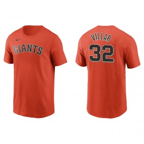 Men's David Villar San Francisco Giants Orange Name & Number T-Shirt