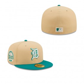 Men's Detroit Tigers Natural Teal Mango Forest 59FIFTY fitted hat