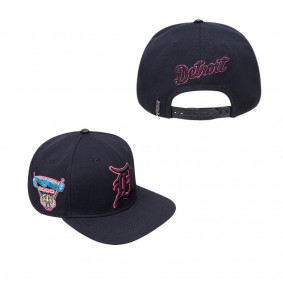 Men's Detroit Tigers Pro Standard Black Cooperstown Collection Neon Prism Snapback Hat
