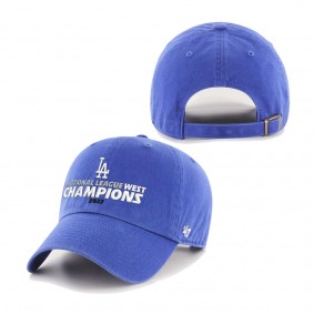 Men's Los Angeles Dodgers Royal 2022 NL West Division Champions Clean Up Adjustable Hat