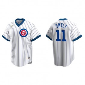 Men's Chicago Cubs Drew Smyly White Cooperstown Collection Home Jersey