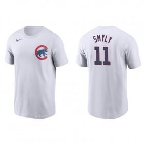Men's Chicago Cubs Drew Smyly White Name & Number Nike T-Shirt