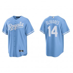 Men's Edward Olivares Kansas City Royals Blue Replica Alternate Jersey