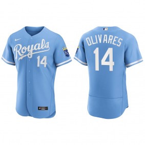 Men's Edward Olivares Kansas City Royals Powder Blue Authentic Jersey