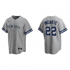 Men's New York Yankees Ender Inciarte Gray Replica Road Jersey