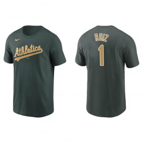 Men's Esteury Ruiz Oakland Athletics Green Name & Number T-Shirt