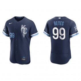 Men's Franmil Reyes Kansas City Royals Navy City Connect Authentic Jersey