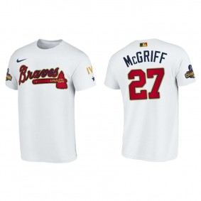 Men's Atlanta Braves Fred McGriff White 2022 Gold Program T-Shirt
