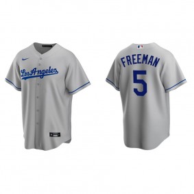 Men's Los Angeles Dodgers Freddie Freeman Gray Replica Road Jersey
