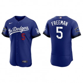 Men's Los Angeles Dodgers Freddie Freeman Royal 2022 MLB All-Star City Connect Jersey