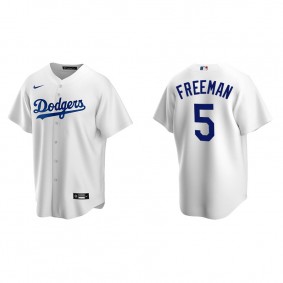 Men's Los Angeles Dodgers Freddie Freeman White Replica Home Jersey