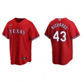 Men's Texas Rangers Garrett Richards Red Replica Alternate Jersey