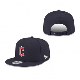 Men's Cleveland Guardians New Era Navy 9FIFTY Snapback Adjustable Hat
