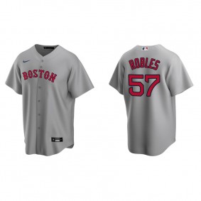 Men's Boston Red Sox Hansel Robles Gray Replica Road Jersey