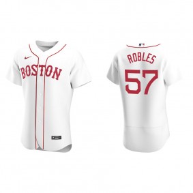 Men's Boston Red Sox Hansel Robles White Authentic Alternate Jersey