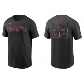 Men's San Francisco Giants Heliot Ramos Black Name & Number Nike T-Shirt